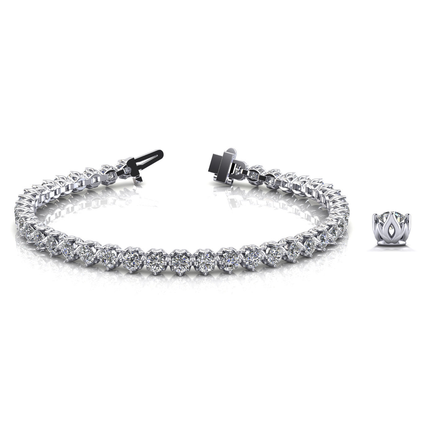 Elegant Lily Diamond Tennis Bracelet