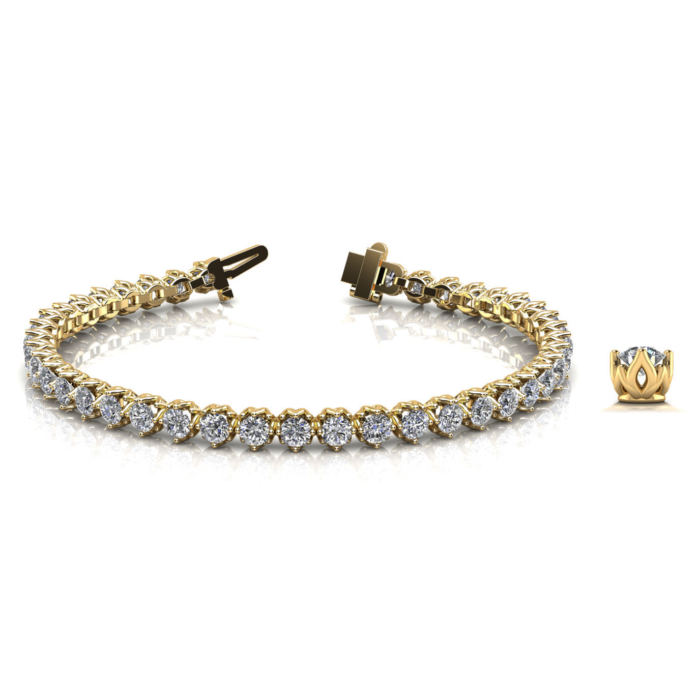 Elegant Lily Diamond Tennis Bracelet