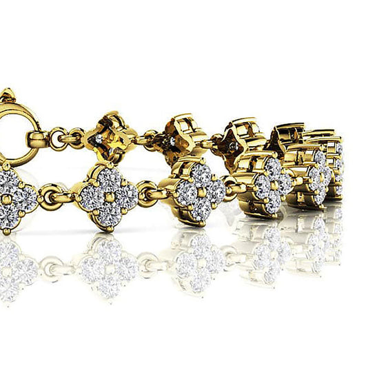 Fleur Link Diamond Bracelet