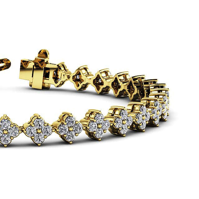 Fleur Diamond Cluster Bracelet