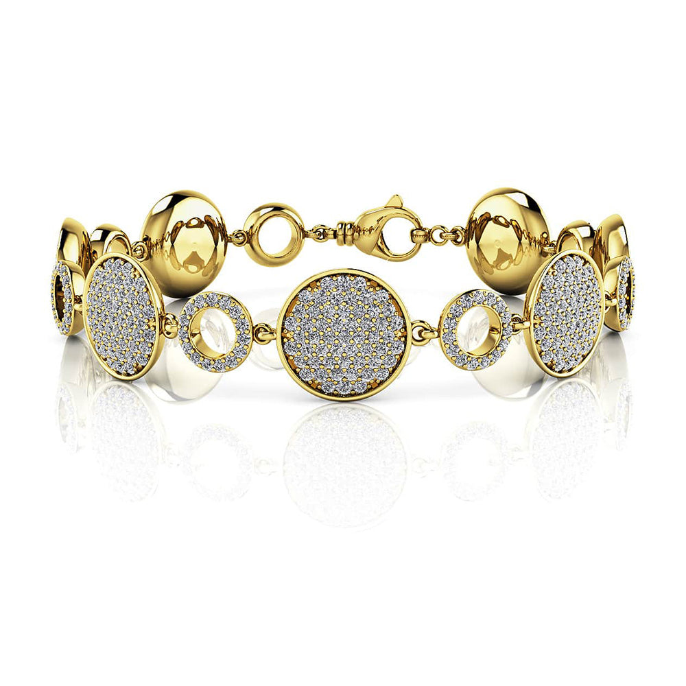Pave Circle Diamond Bracelet