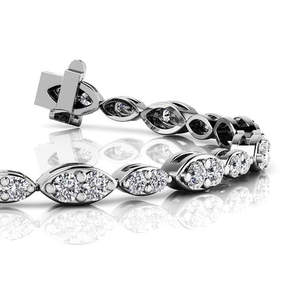Dual Marquise Link Diamond Bracelet