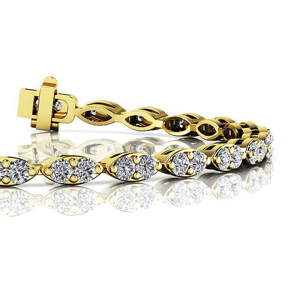Marquise Elegant Diamond Bracelet