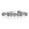 Enchanting Five Halo Diamond Bracelet