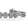 Enchanting Five Halo Diamond Bracelet