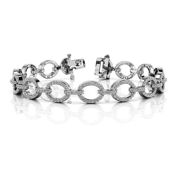 Open Oval Love Diamond Bracelet