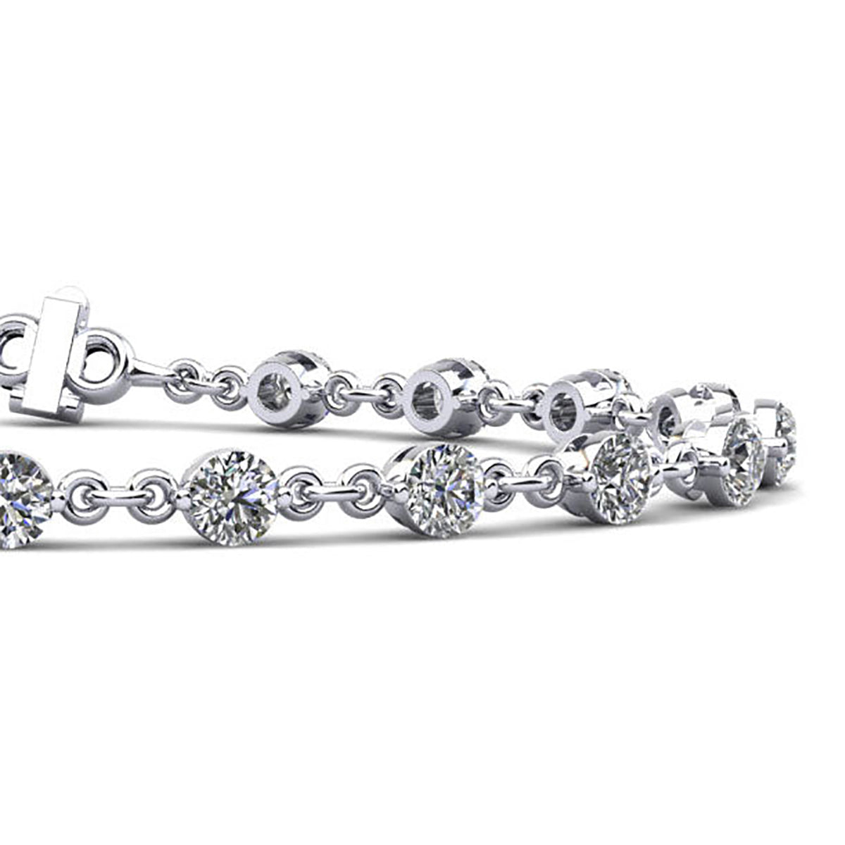 Diamond And Chain Link Bracelet