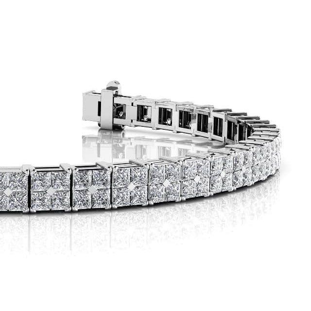 Princess Cut Diamond Illusion Bracelet