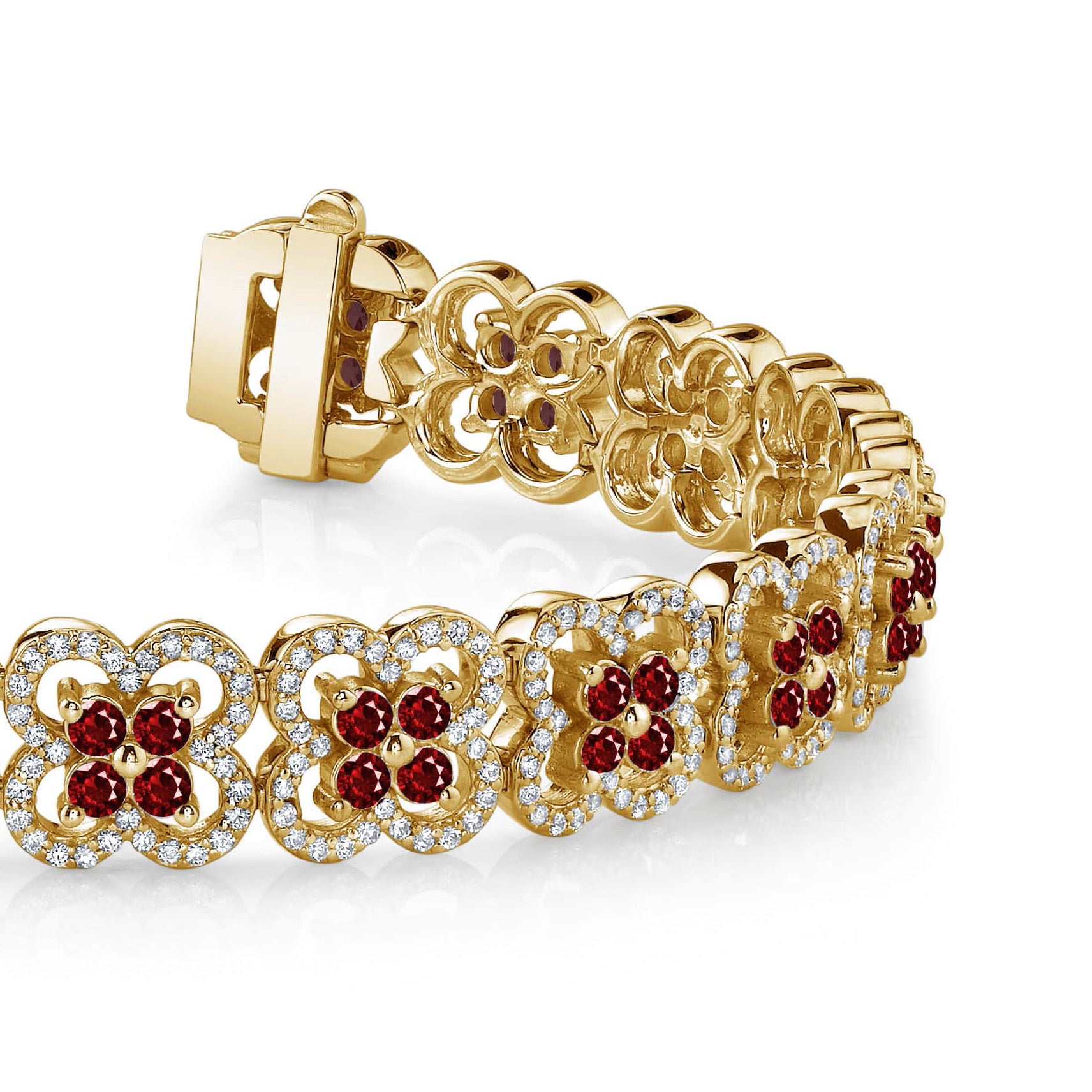 Blossoming Beauty Gemstone Diamond Bracelet