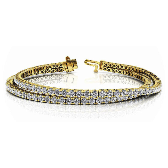 Double Strand Flexible Diamond Bracelet