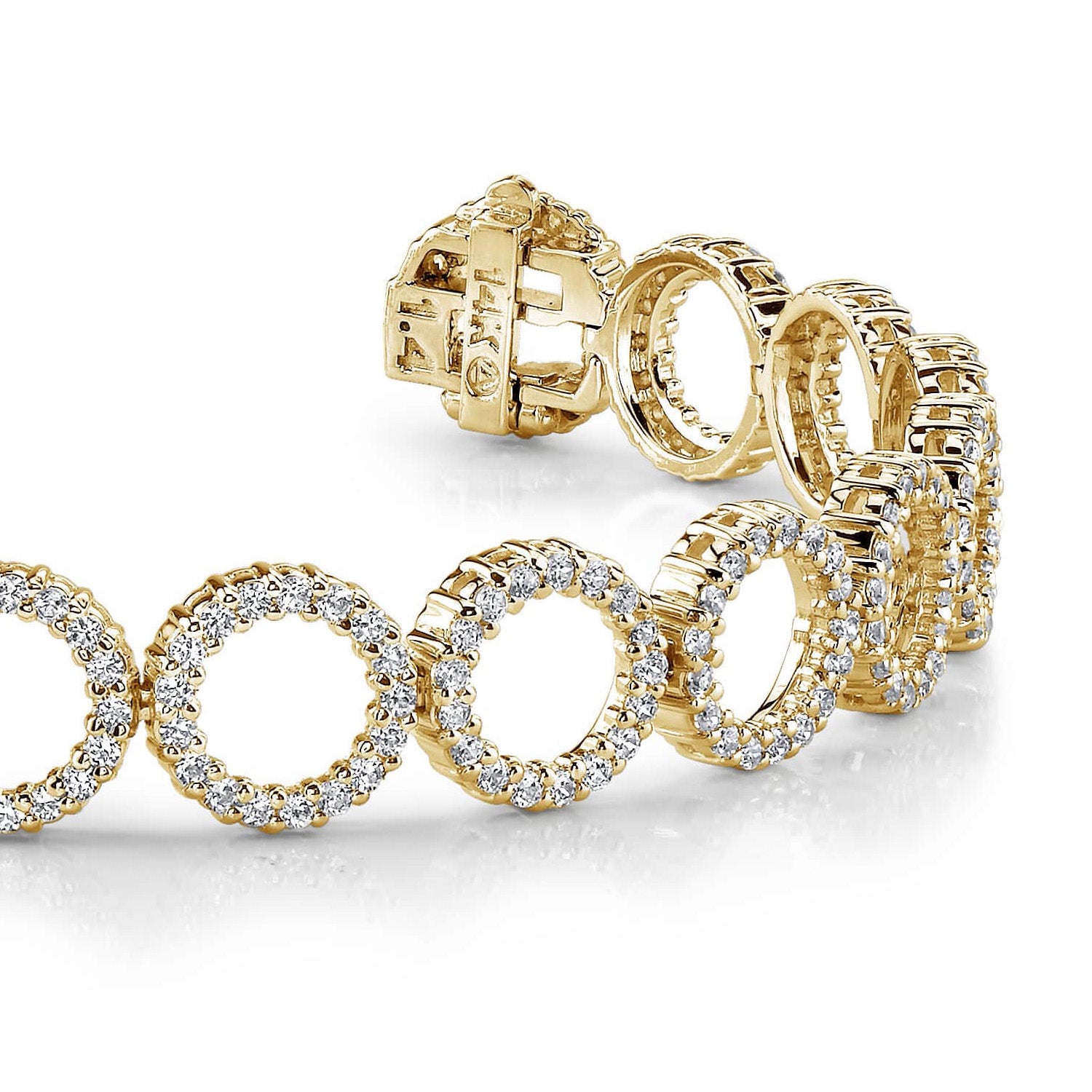 Dripping With Diamonds Circle Link Bracelet