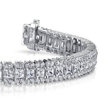  Round And Princess Diamond Bracelet