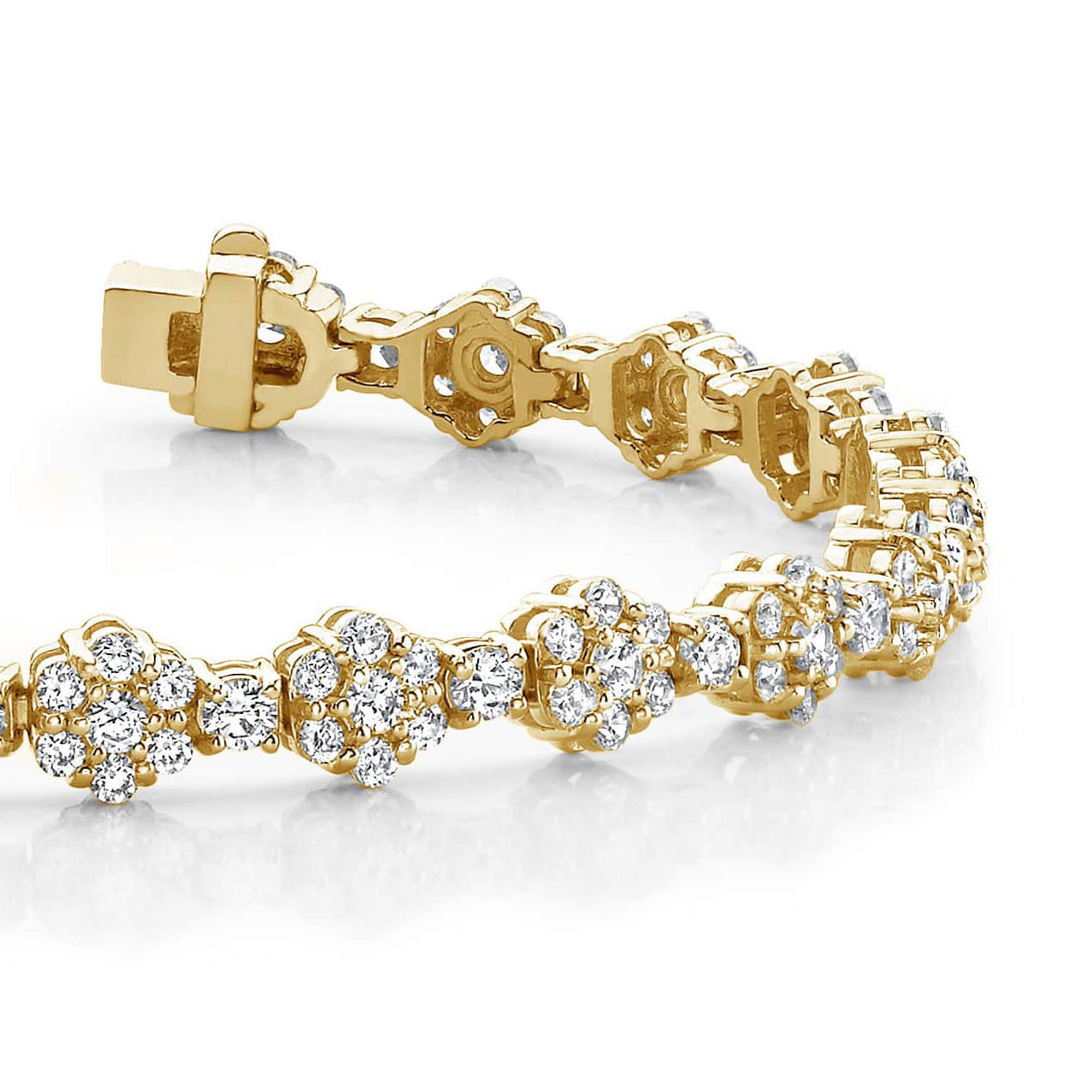 Diamond Shaped Cluster Link Bracelet – Reads Jewelers
