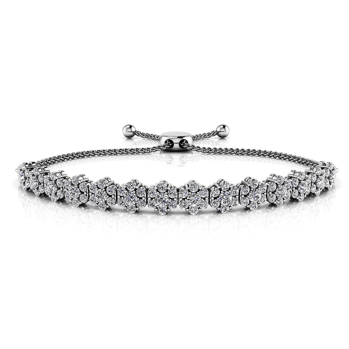 Adjustable Fleur Diamond Bracelet