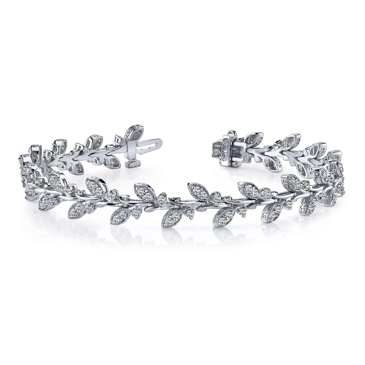 Vintage Style Leaf Diamond Bracelet