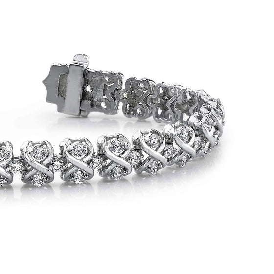 Diamond Eight Link Bracelet