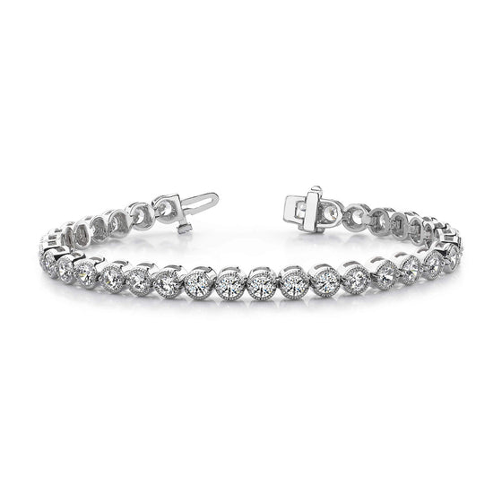 Circle Milgrain Diamond Bracelet