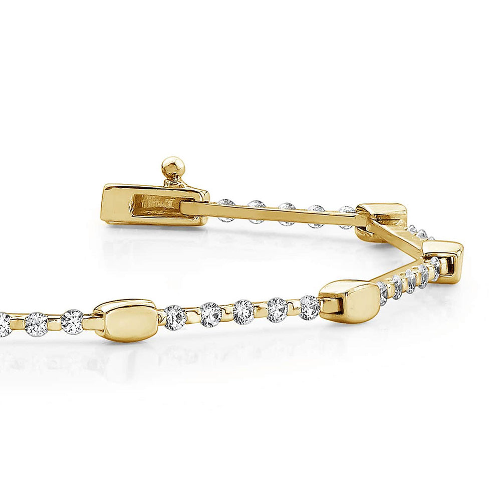Nugget Diamond Link Bracelet