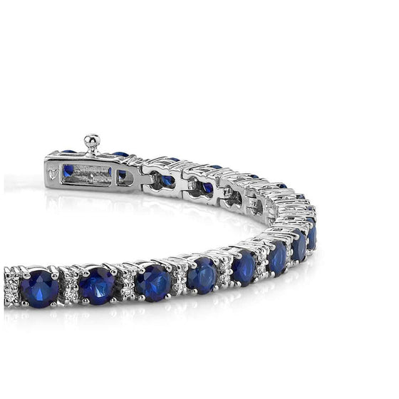 Beautiful Diamond And Sapphire Bracelet