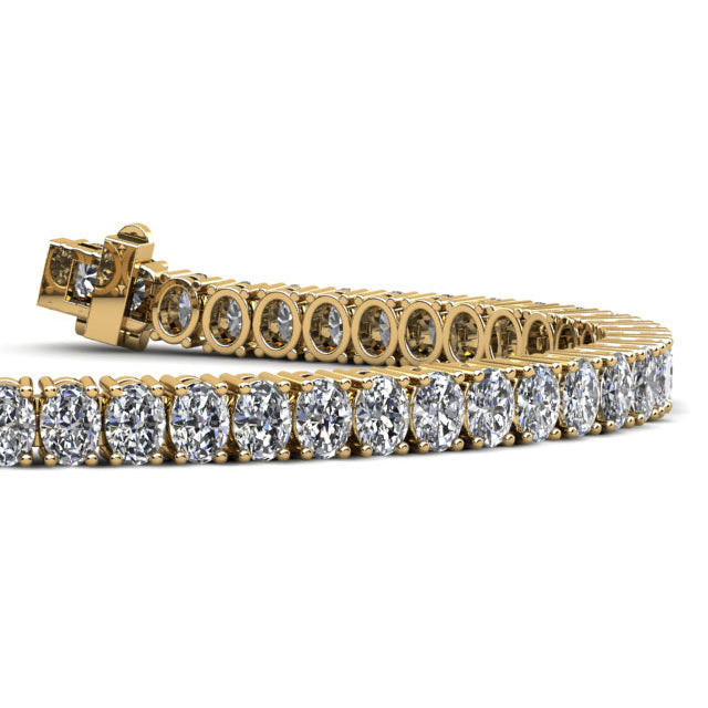 Elegant Oval Diamond Tennis Bracelet