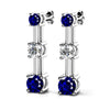 Four Prong Gemstone And Diamond Earring