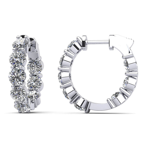 Luxury Inside Out Diamond Hoop Earrings