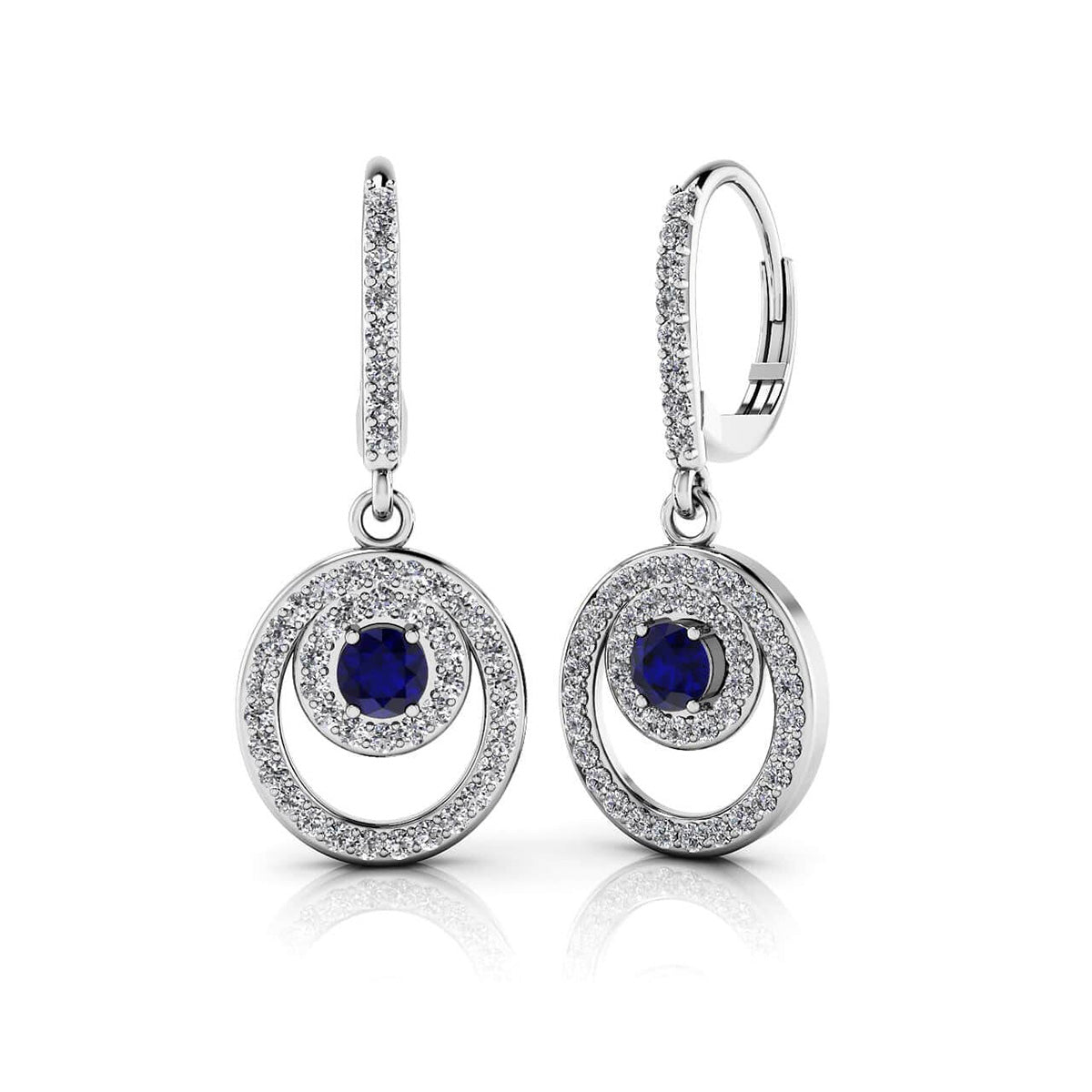 Gemstone And Diamond Shephard Hook Earrings