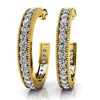 Diamond Lined Round Shaped Hoops