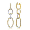 14k Gold & Diamond Oval Link Drop Earrings