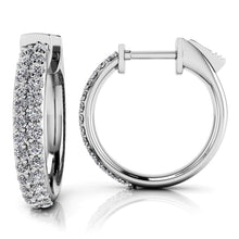 Dome Shaped Diamond Pave Hoop Earrings Extra Small