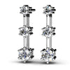 Thin Link Diamond Drop Earrings