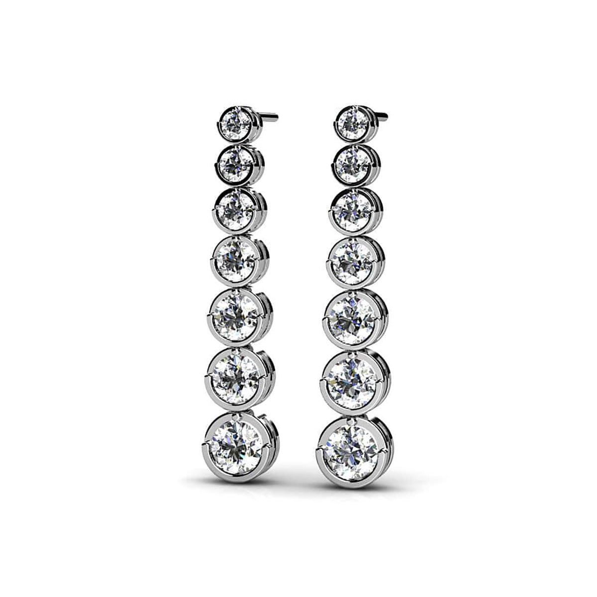 Single Strand Diamond Earrings