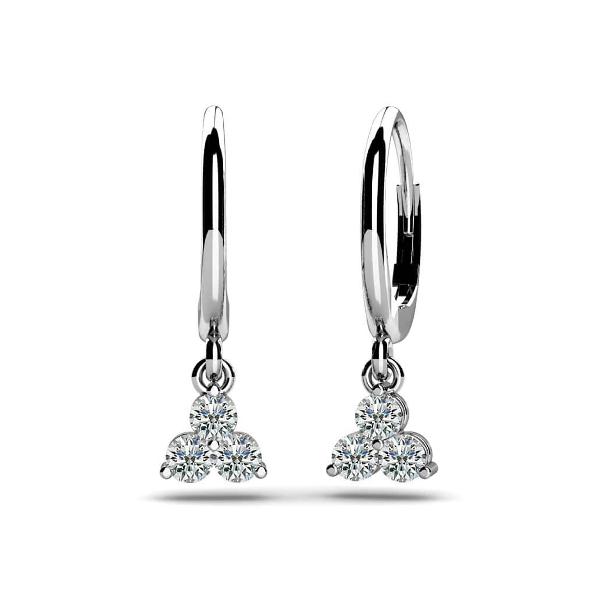 Trillium Diamond Drop Earrings