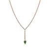 14K Gold Diamond & Pear-Shaped Gemstone Drop Necklace
