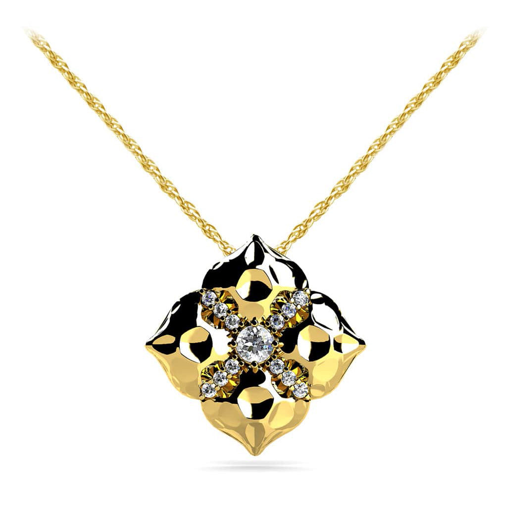 Magnolia Diamond Pendant Necklace 