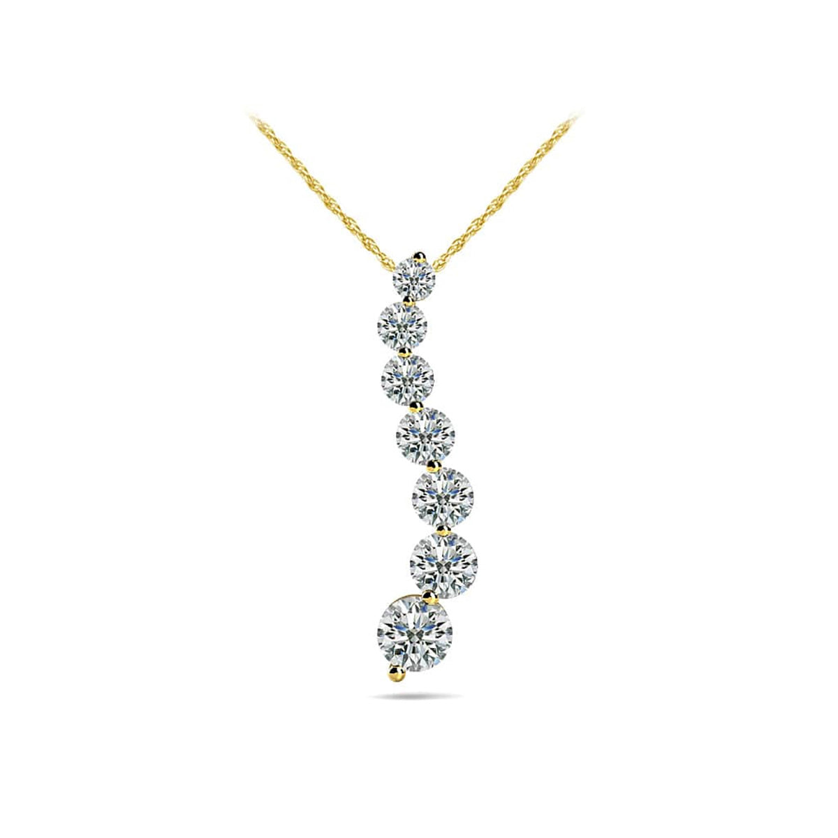 Classic Diamond Journey Necklace 