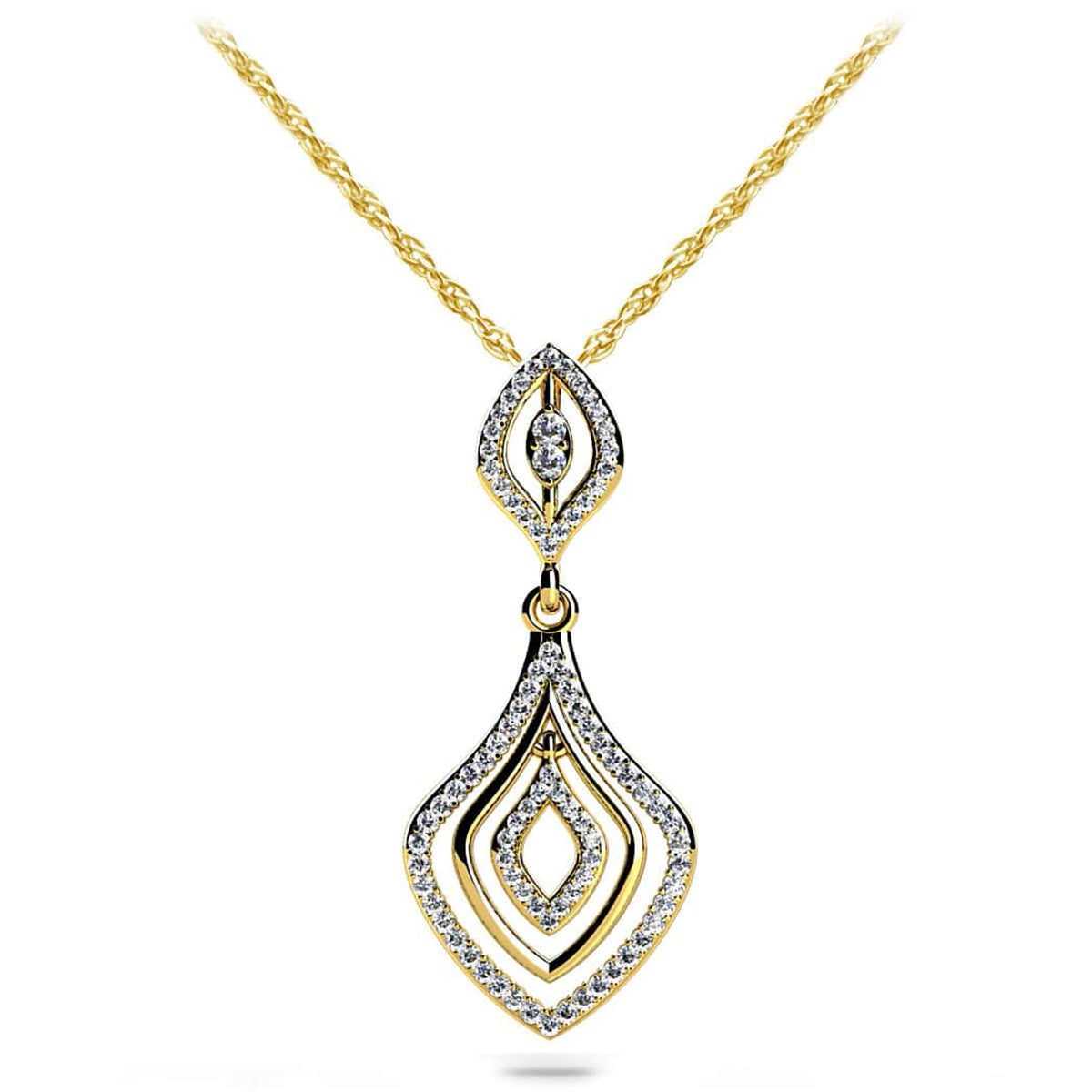Art Deco Diamond Drop Pendant 