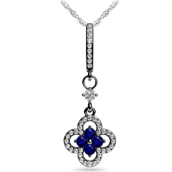 Precious Petals Gemstone Diamond Pendant