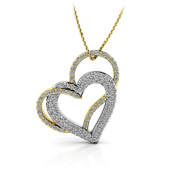 Cascading Diamond Heart Pendant 