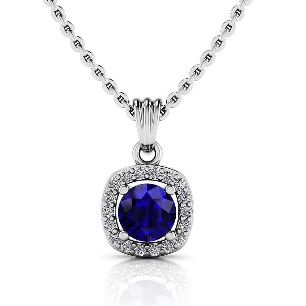 Everlasting Round Gemstone And Diamond Pendant