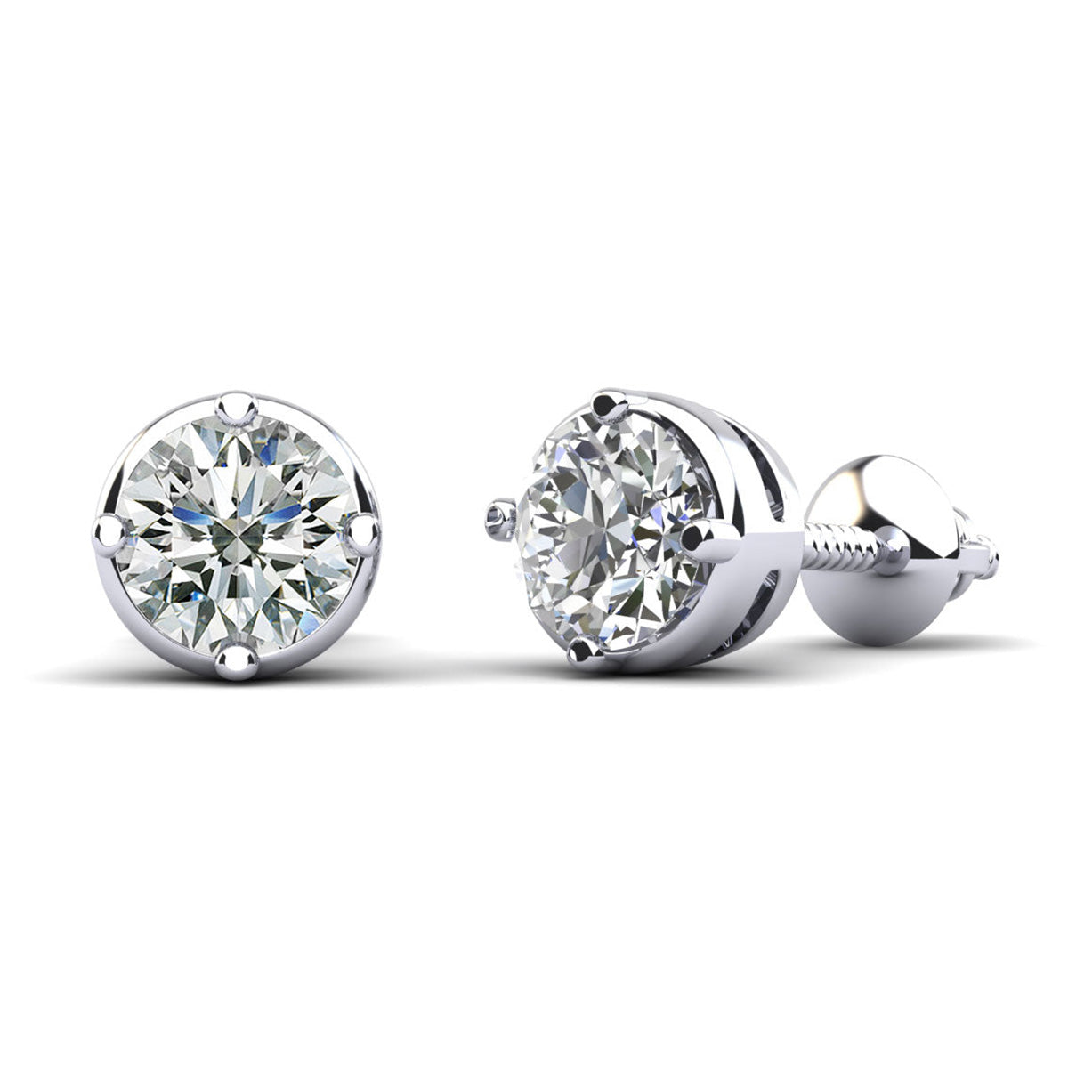 Prismatic Diamond Stud Earrings