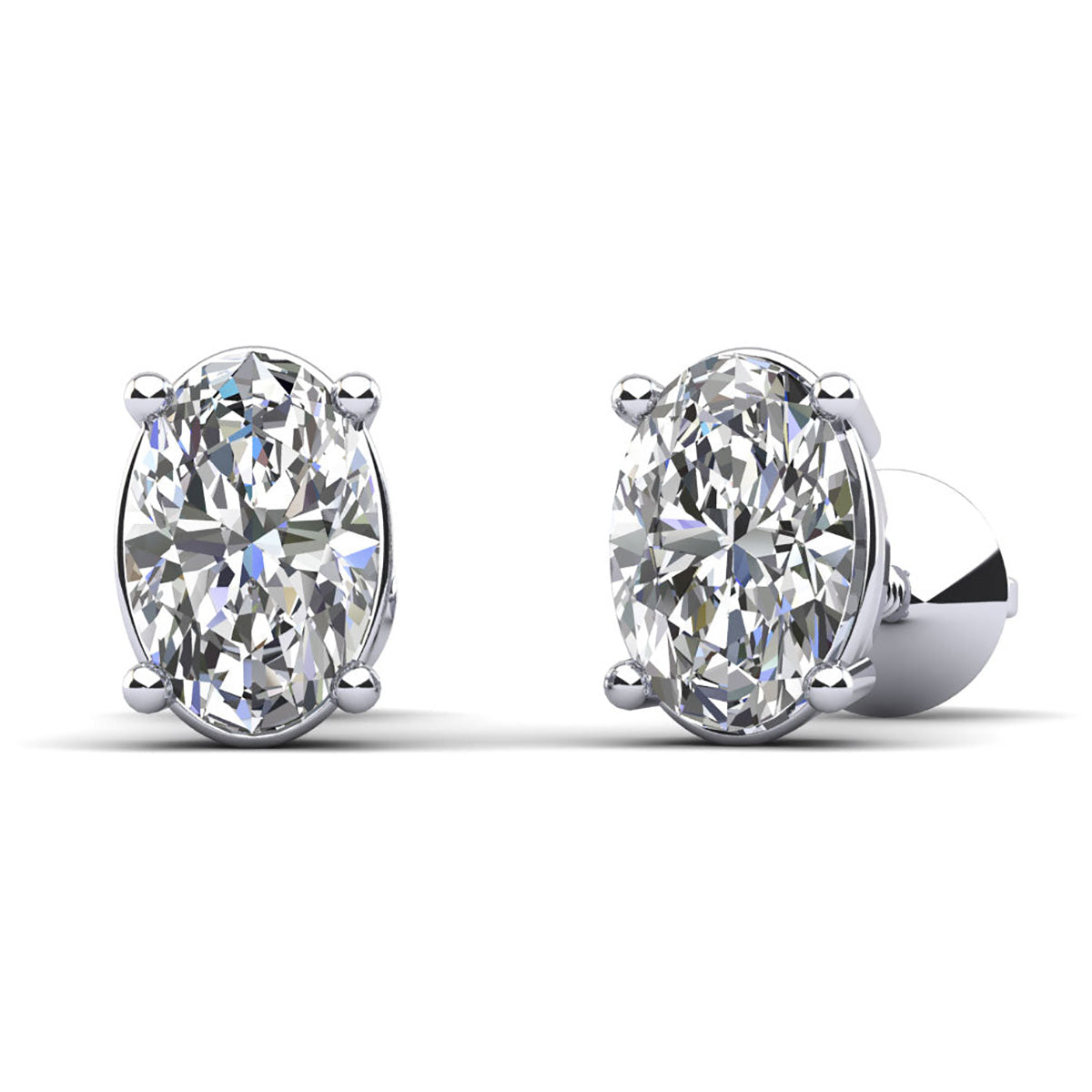 Oval Opulence Diamond Stud Earrings