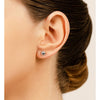 Beautiful Tulip Diamond Stud Earrings