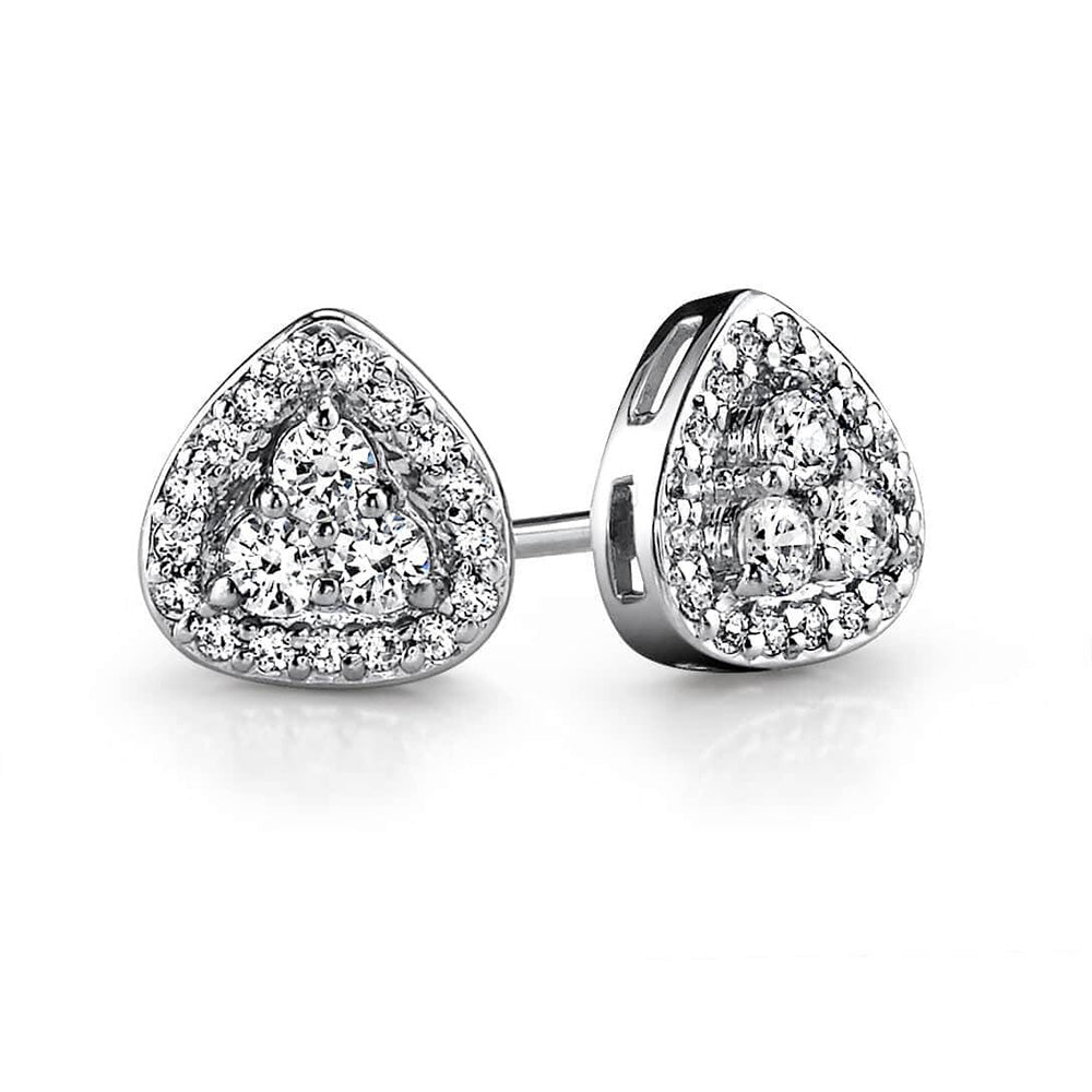 Triangular Diamond Studs Earrings