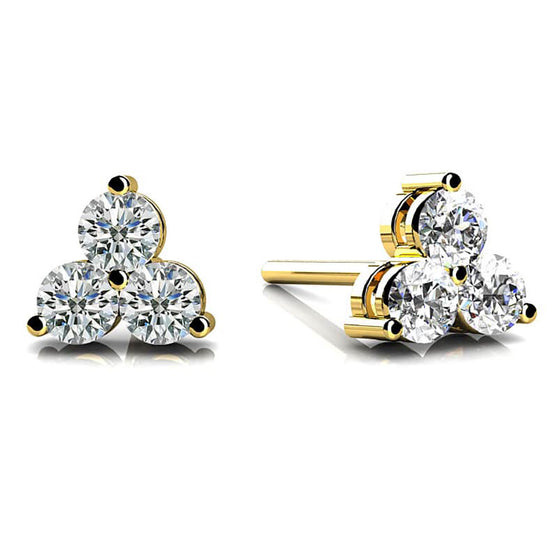 Trillium Diamond Studs Earrings